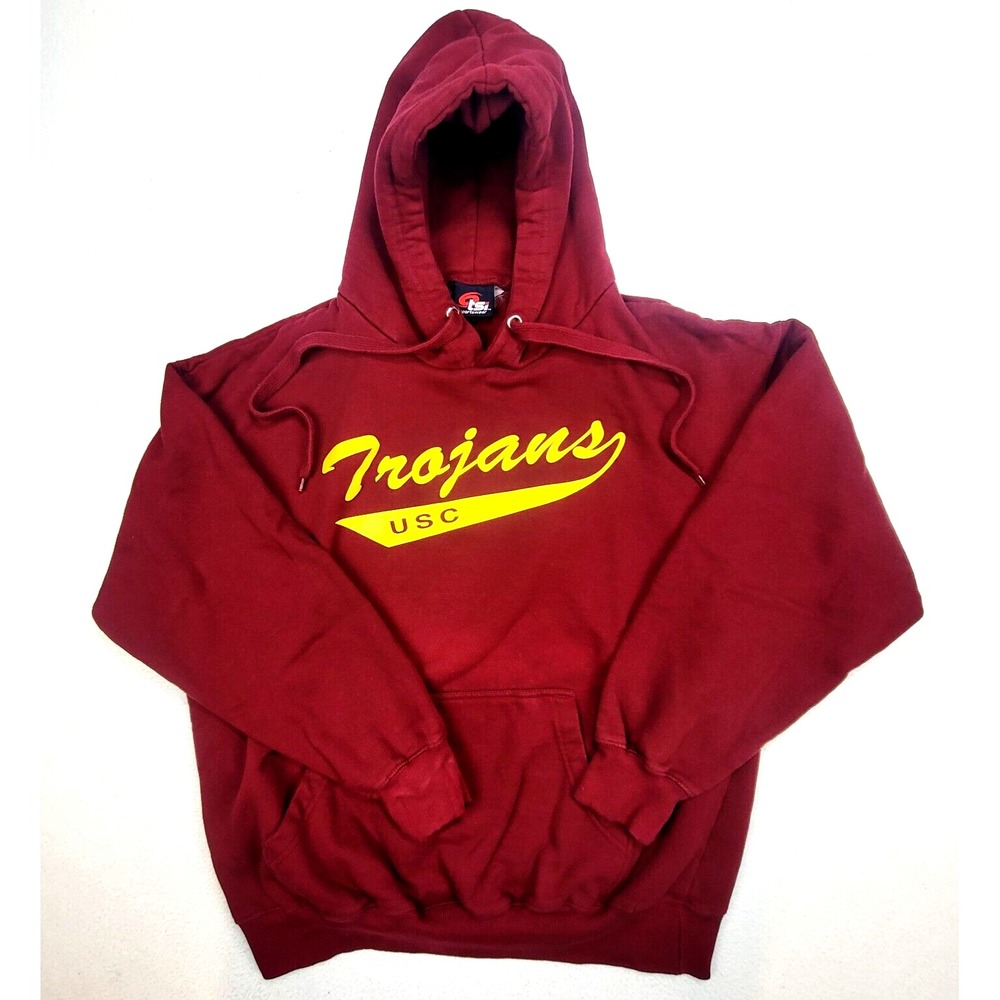 USC Trojans NCAA Red Hoodie Sweatshirt TSI Sportswear No Size Tag - Measure as L